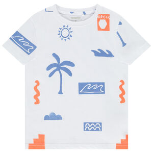 Κοντομάνικο μπλουζάκι jersey με φαντεζί σχέδιο για αγόρι 