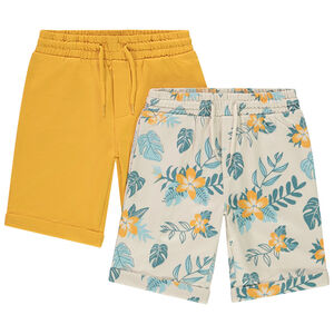 Σετ 2 βερμούδες φαντασίας σε molleton για αγόρι 