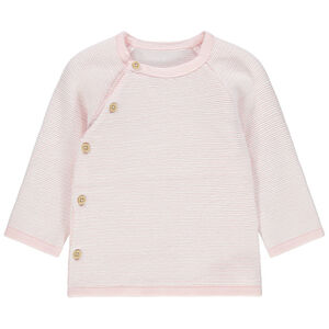 Ζακέτα από βιολογικό βαμβάκι με χοντρή πλέξη και κουμπιά 