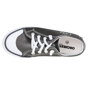 Baskets basses noires avec lacets élastiqués 