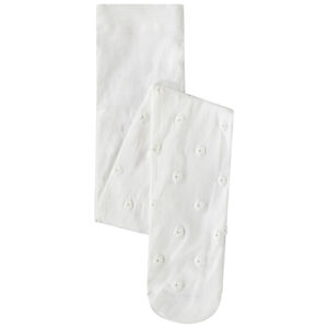 Καλσόν λεπτό με ανάγλυφο floral μοτίβο και παγιέτες για κορίτσι 