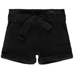Σορτς από βελουτέ κοτλέ με αφαιρούμενη ζώνη για κορίτσι 