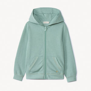 Γιλέκο με κουκούλα από φλις με κέντημα καρδιά για κορίτσι 