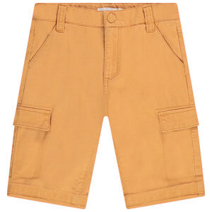 Βερμούδα μονόχρωμη σε στυλ cargo για αγόρι 