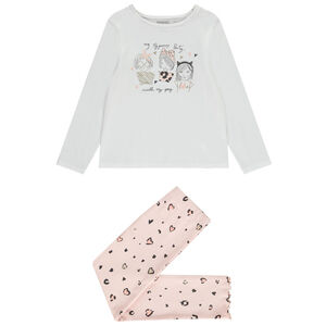 Πιτζάμα 2 τμχ. από jersey με σχέδιο spots για κορίτσι 