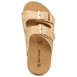 Χρυσές σανδάλες με διπλές αγκράφες για κορίτσι 