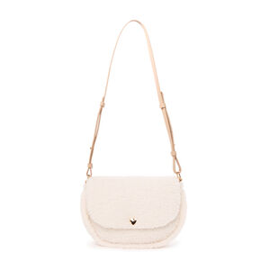 Τσάντα ώμου από sherpa με εφέ moutonné για κορίτσι 