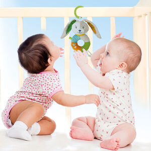 Baby Clementoni For You Βρεφικό Παιχνίδι Κουδουνίστρα Μαλακό Λαγουδάκι Για 0+ Μηνών 