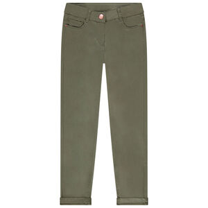 Παντελόνι slim σε twill μονόχρωμο κορίτσι 