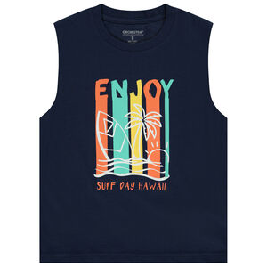 Αμάνικο μπλουζάκι print Enjoy Surf για αγόρι 