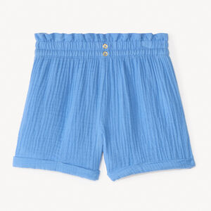 Σορτς μονόχρωμο σε διπλή γάζα για κορίτσι 