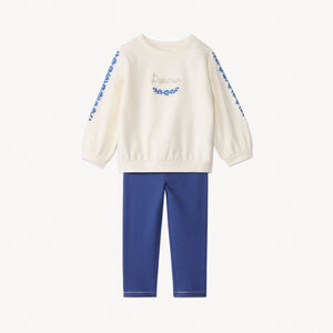 Ensemble jogging avec sweat oversize brodé pour bébé fille 