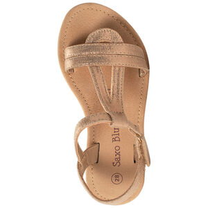 Sandales dorées avec double brides pour fille 