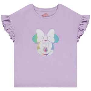 T-shirt κοντομάνικο με βολάν και σχέδιο Minnie Disney για κορίτσι 