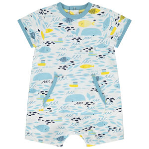 Combi κοντό από jersey με φαντεζί σχέδιο για bebe αγόρι 