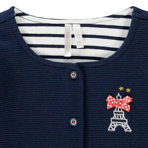 Ζακέτα πλεκτή με φιόγκο για bebe κορίτσι 