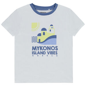Κοντομάνικο μπλουζάκι print Mykonos για αγόρι 
