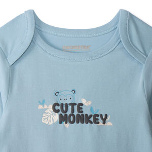 Lot de 5 bodies manches longues fantaisie pour bébé avec ouvertures différentes selon l'âge 