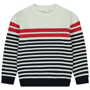 "Πουλόβερ από πλεκτό με ρίγες για αγόρι" 