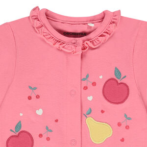 Ολόσωμο φορμάκι από jersey print fruits για bebe κορίτσι 