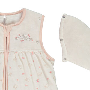 "Βελουτέ υπνόσακος με σχέδιο πουλιά TOG 3 για κορίτσι" 