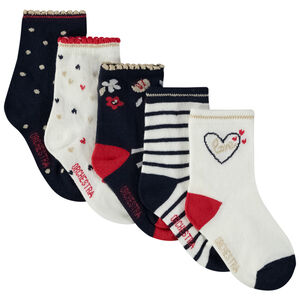 Σέτ από 5 ζευγάρια φαντεζί κάλτσες για κορίτσι 