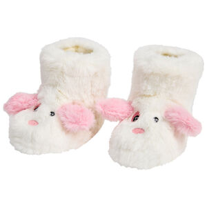 Μποτάκια με συνθετική γούνα σκύλου για μωρό κορίτσι 