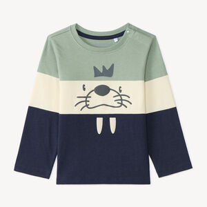T-shirt à manches longues pour bébé garçon avec imprimé ludique fantaisie 