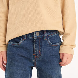 Τζιν slim από denim με ραφές σε αντίθεση για αγόρι 