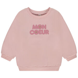 Φούτερ σε molleton με φαντεζί print για bebe κορίτσι 