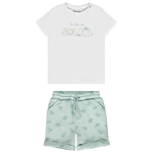 Σέτ 2 τμχ. με βερμούδα με σχέδιο για μωρό αγόρι 