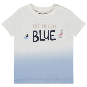 Κοντομάνικο μπλουζάκι με φαντεζί σχέδιο tie and dye για μωρό αγόρι 