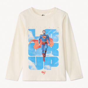 T-shirt manches longues print Superman Warner pour garçon Main T-shirt manches longues print Superman Warner pour garçon