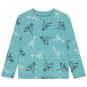 T-shirt manches longues en jersey imprimé dinosaures pour garçon Main T-shirt manches longues en jersey imprimé dinosaures pour garçon