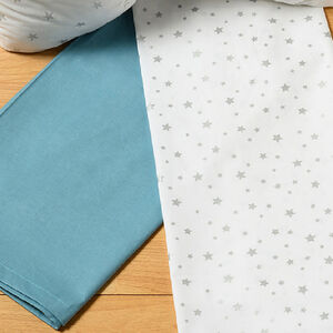 Σετ Σεντόνια Λίκνου 2Τμχ Sky Blue 