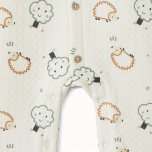 Ολόσωμη φόρμα μακρυμάνικη από jersey με επένδυση και σχέδιο σκαντζόχοιρου για bebe αγόρι 