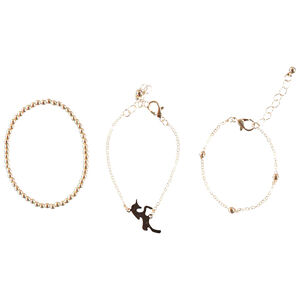 Σετ από 3 μεταλλικά βραχιόλια για κορίτσι 