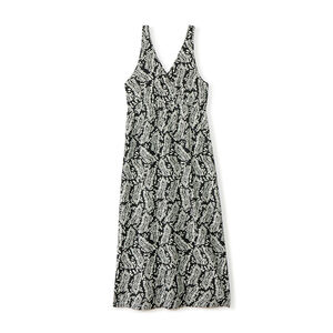 Robe longue à bretelles imprimé fantaisie pour femme enceinte 