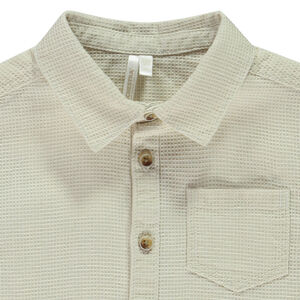 Πουκάμισο μακρυμάνικο με εφέ κηρήθρας για αγόρι 