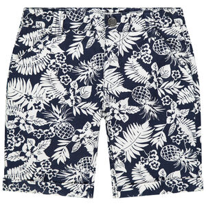 Βερμούδα βαμβακερή με σχέδιο floral σε όλη την επιφάνεια 