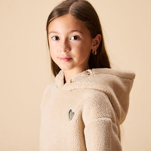 Φόρεμα μακρυμάνικο από sherpa με εφέ προβάτου για κορίτσι 