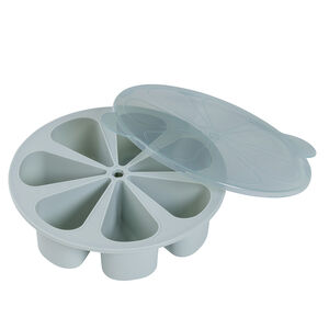 Moule de conservation multiportions 7 x 100ml en silicone vert 
