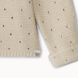 Ζακέτα από πλεκτό με σχέδιο αζούρ για κορίτσι 