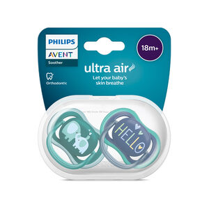 Lot de 2 sucettes silicone Ultra Air 18M+ (modèles aléatoires)  Main Lot de 2 sucettes silicone Ultra Air 18M+ (modèles aléatoires)