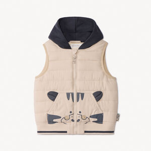 Αμάνικο χαριτωμένο bi-matière μπουφάν για bebe αγόρι 