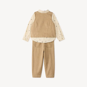 Ensemble 3 pièces chemise gilet et pantalon en jersey 