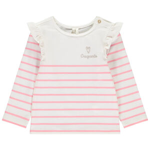 Αμάνικη μπλούζα με βολάν και χρυσή κέντημα για μωρό κορίτσι 