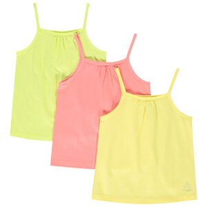 Lot de 3 débardeurs unis pour bébé fille  Main Lot de 3 débardeurs unis pour bébé fille