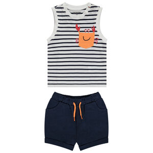 Σετ 2 τμχ. με σχέδιο καβούρι για μωρό αγόρι 