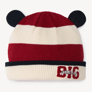 Bonnet ourson en tricot bicolore pour bébé garçon  Main Bonnet ourson en tricot bicolore pour bébé garçon